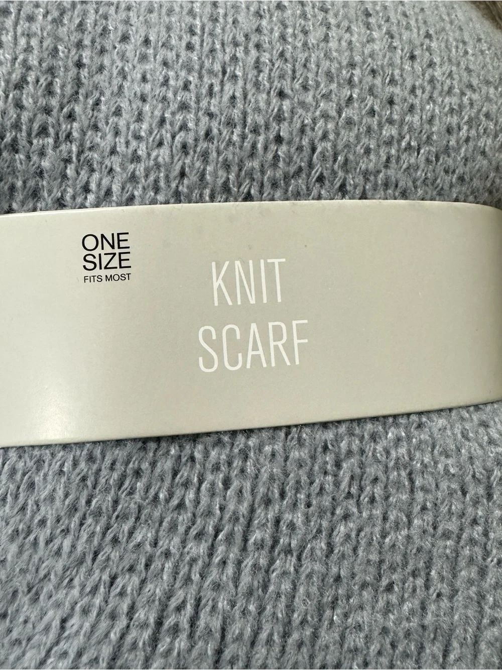 Men's Knit Scarf - Light Grey